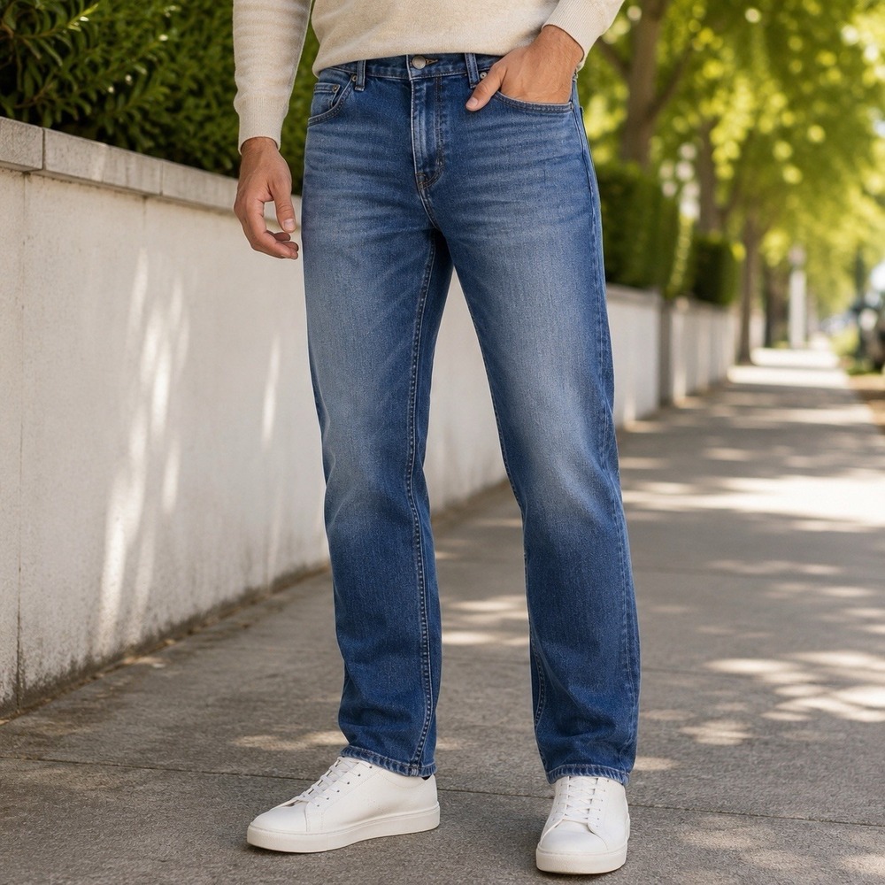 Banana Republic Slim Medium Blue Jeans Capsule Comfort Preppy Chic Minimalist 33